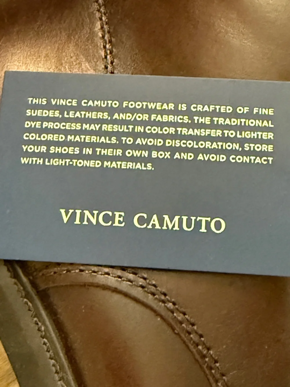 Vince Camuto Dark Brown Leather Lace-Up /Zipper Men’s Boots Size 8.5M/ 41.5